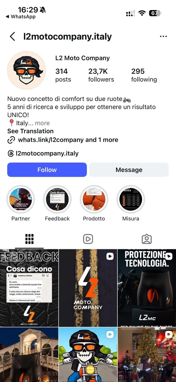 @12motocompany.italy — da 0 a 23.7K follower organici